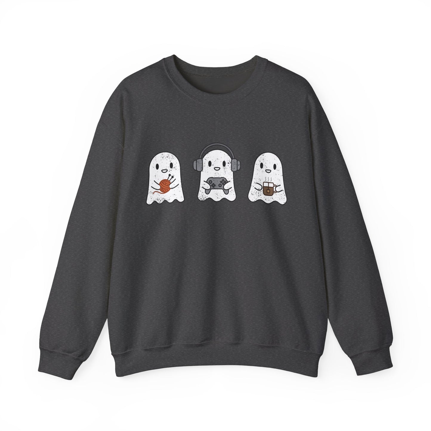Cozy Gaming Ghosts Knitting Crewneck