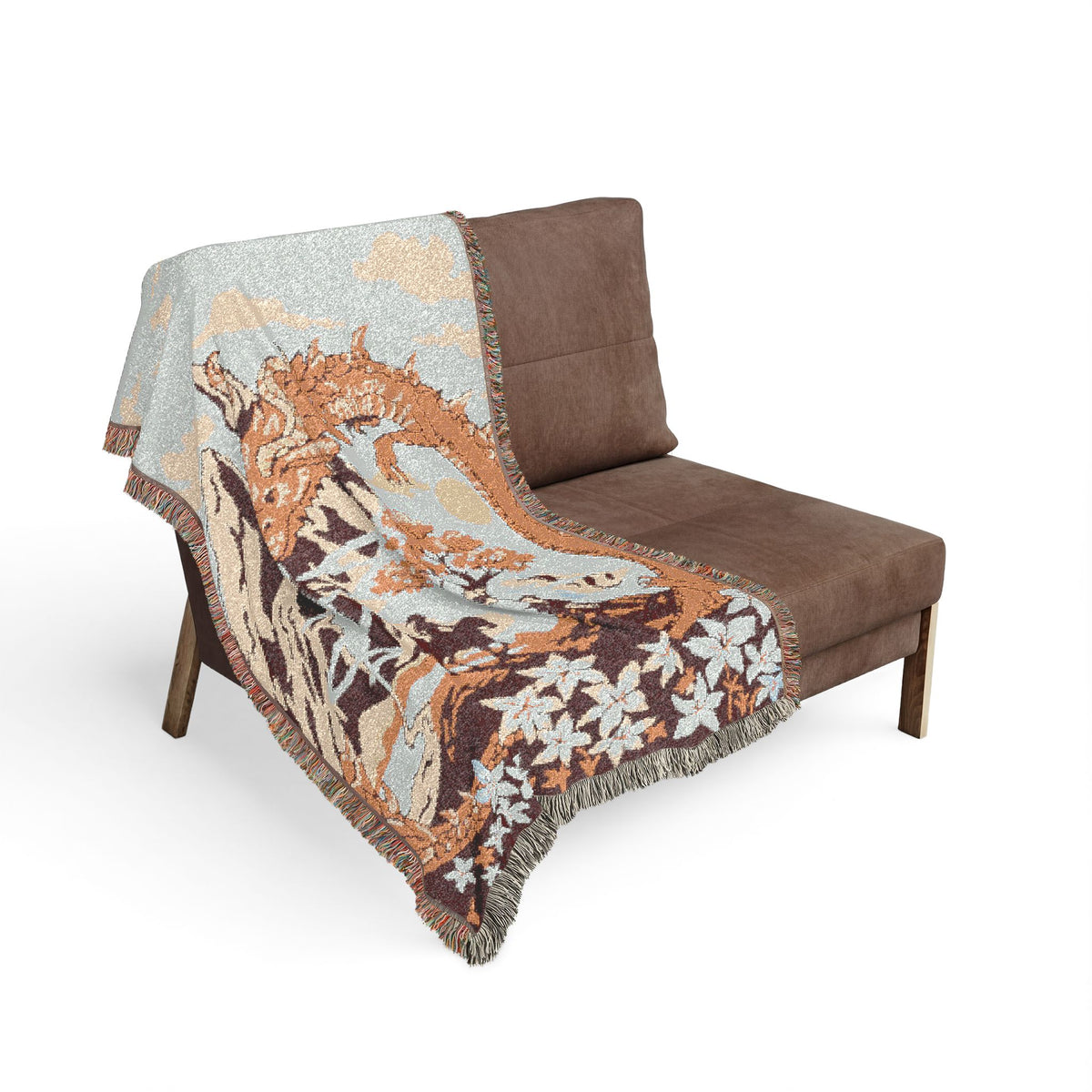 The Hero and the Dragon Woven Blanket