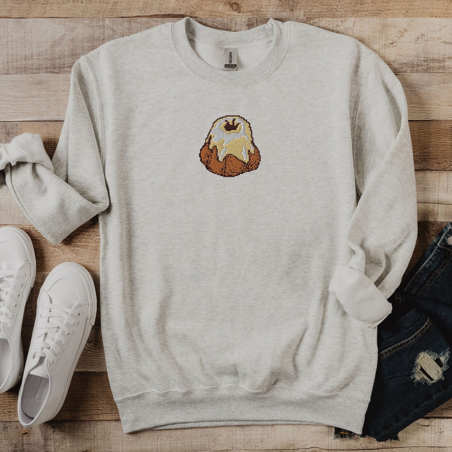 Sweet Roll Embroidered Sweatshirt