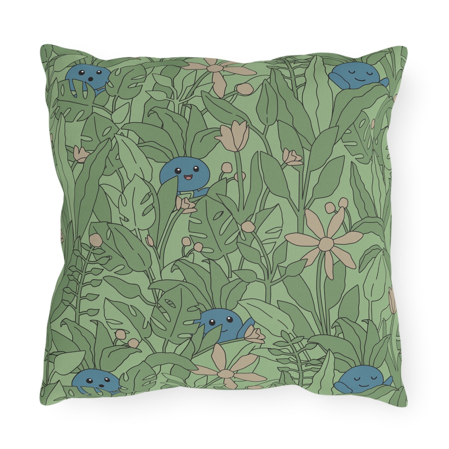 Odd Leaves Outdoor Pillow