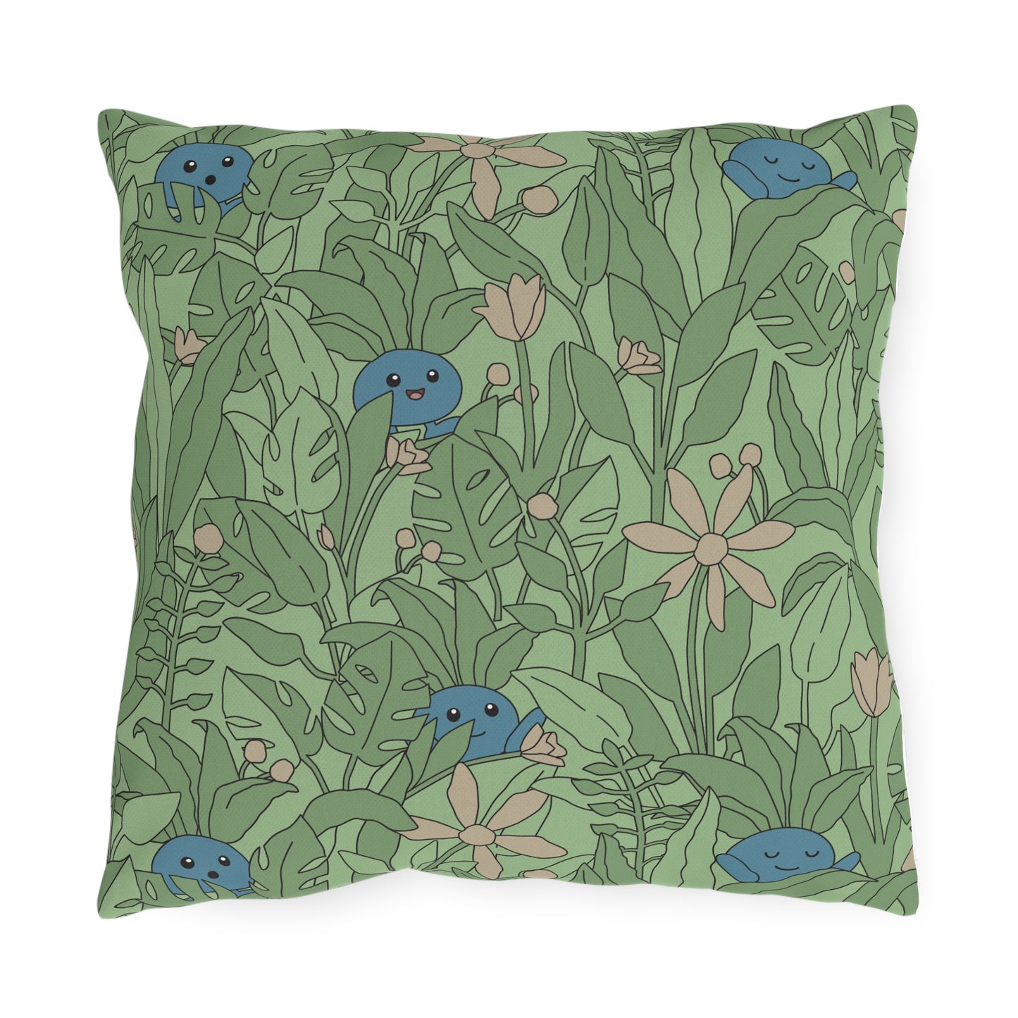 Odd Leaves Outdoor Pillow