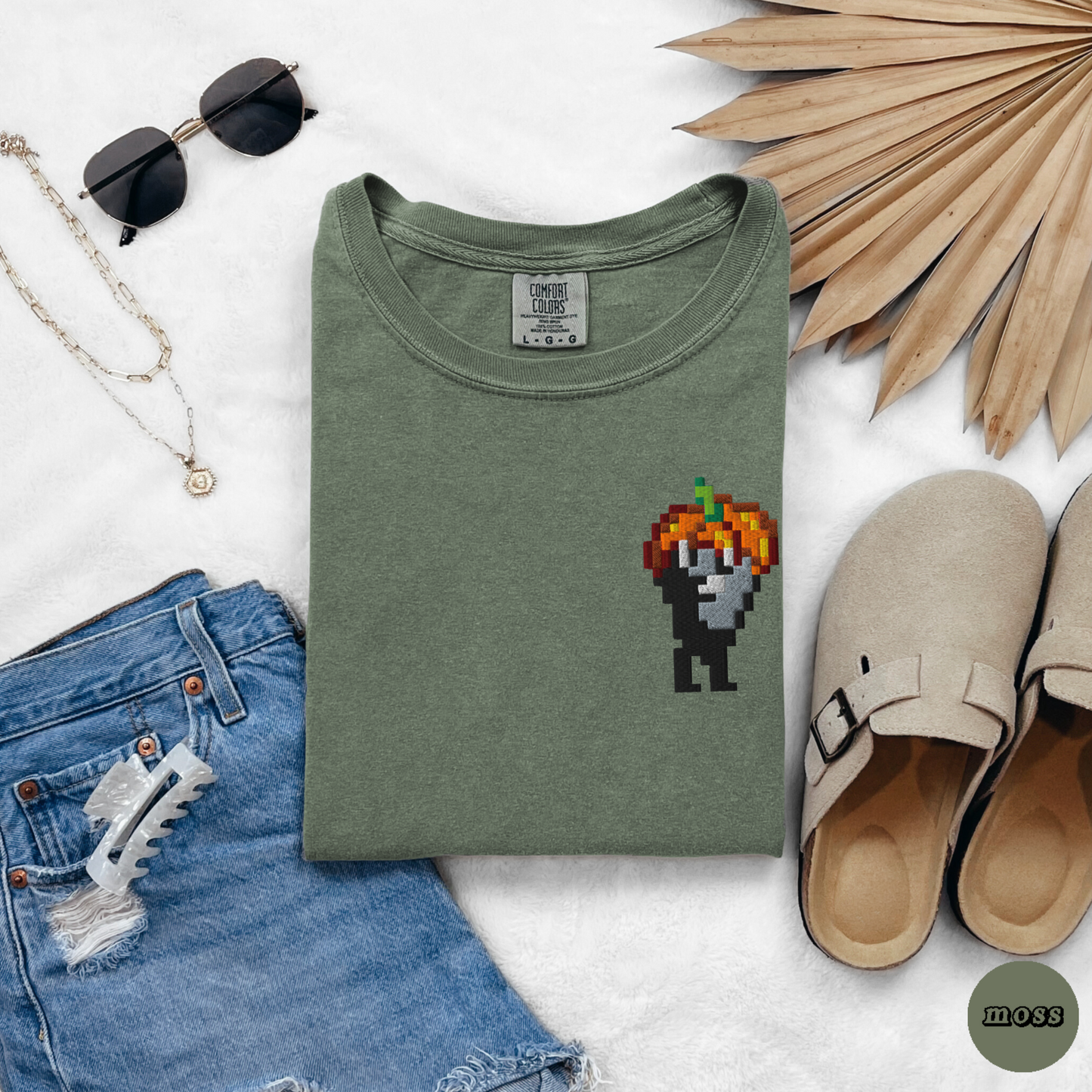 Embroidered Pumpkin Hat Krobus Tee