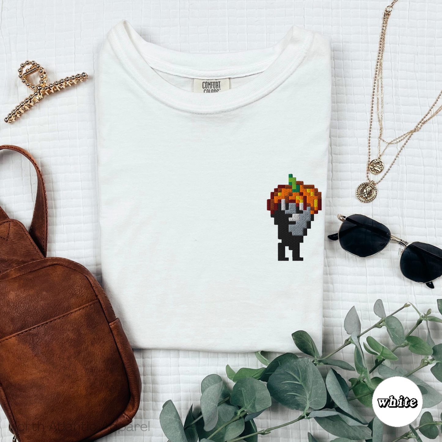 Embroidered Pumpkin Hat Krobus Tee