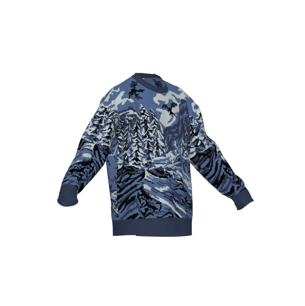 DRAGON WINTER SCENE SWEATER