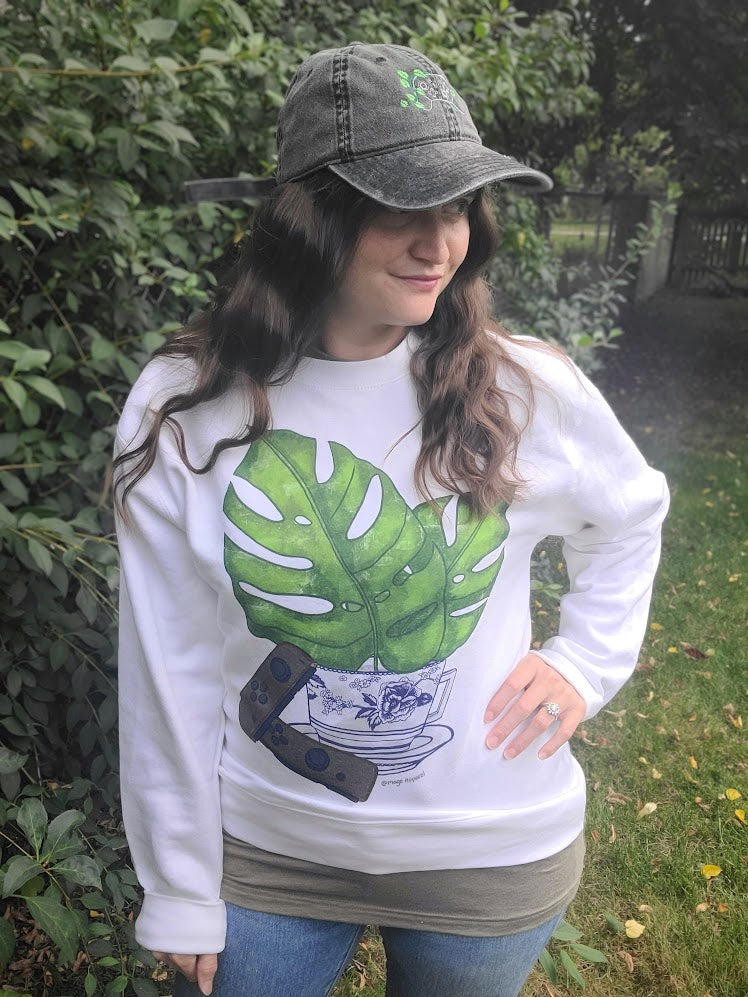 Cozy Monstera Gamer Sweatshirt
