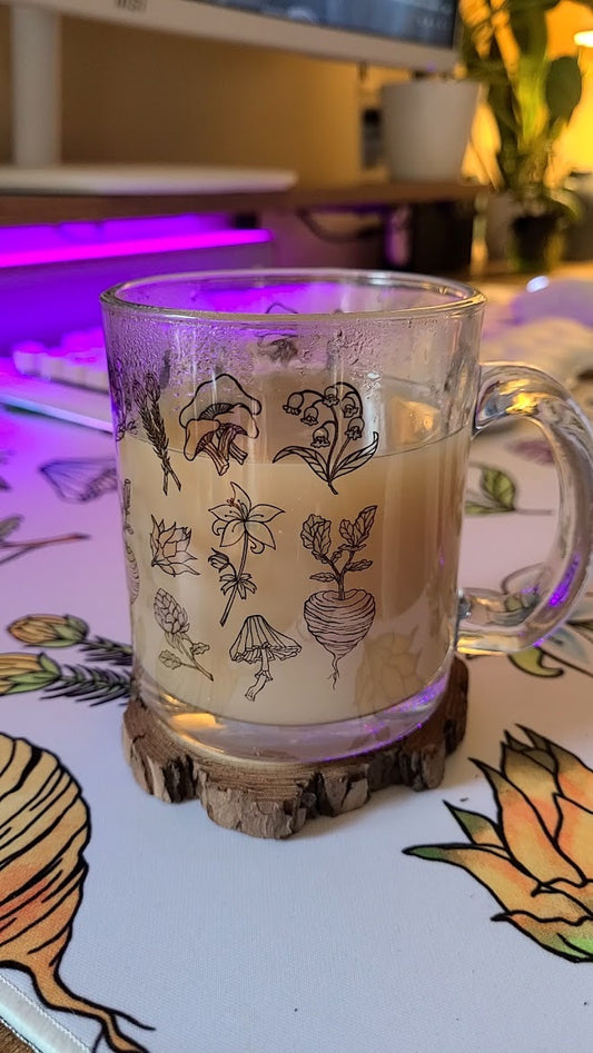 Enchanted Herbs Glass Mug