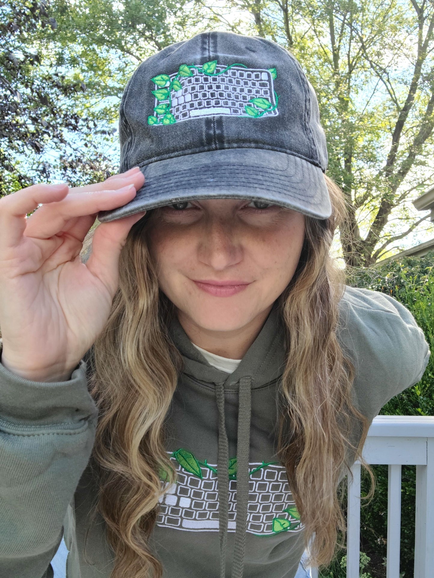 PC Gamer Leaf Embroidered Denim Cap