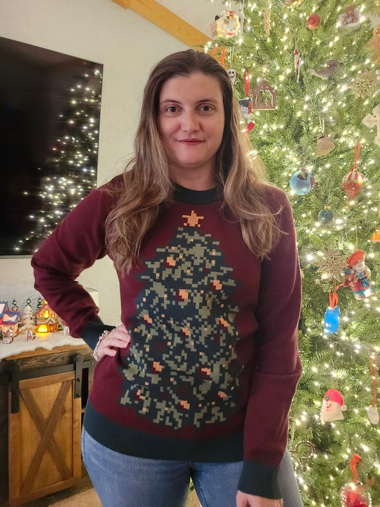 Pixel Christmas Tree Sweater