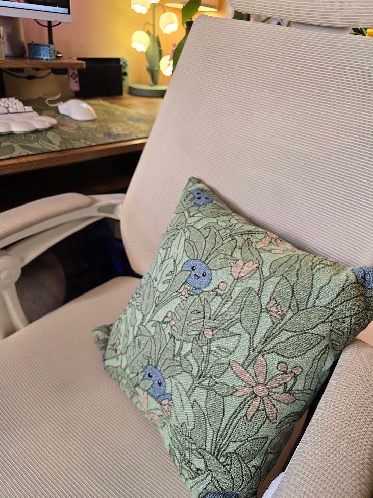 Odd Leaves Woven Pillow