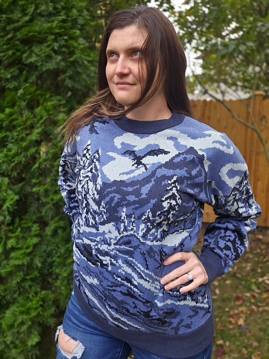 DRAGON WINTER SCENE SWEATER