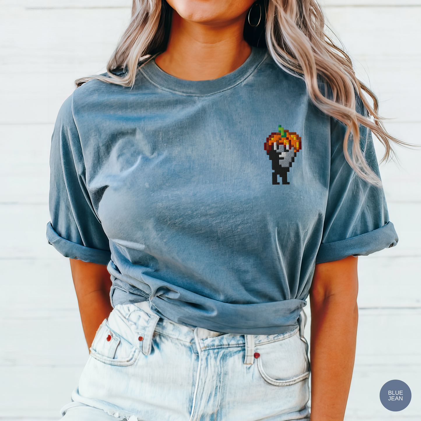 Embroidered Pumpkin Hat Krobus Tee