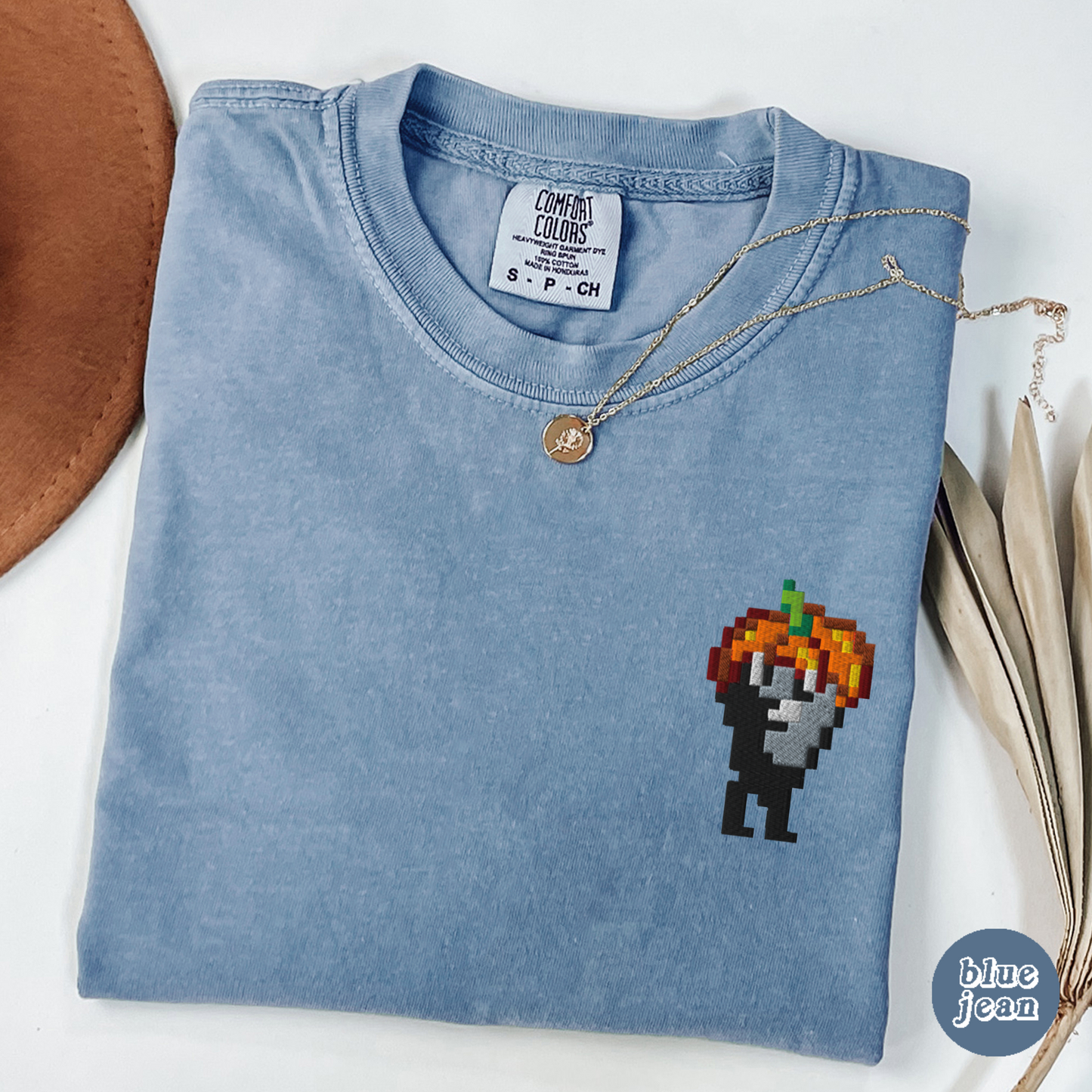 Embroidered Pumpkin Hat Krobus Tee