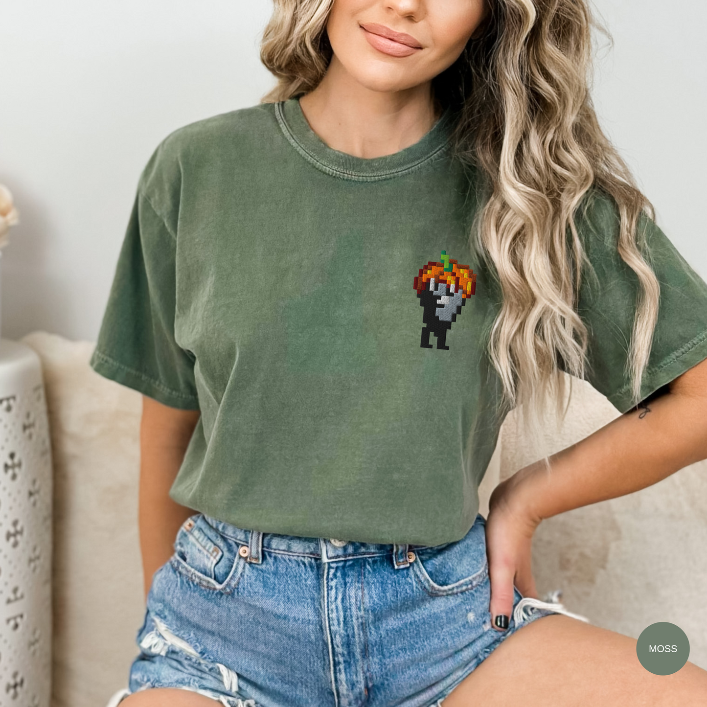 Embroidered Pumpkin Hat Krobus Tee
