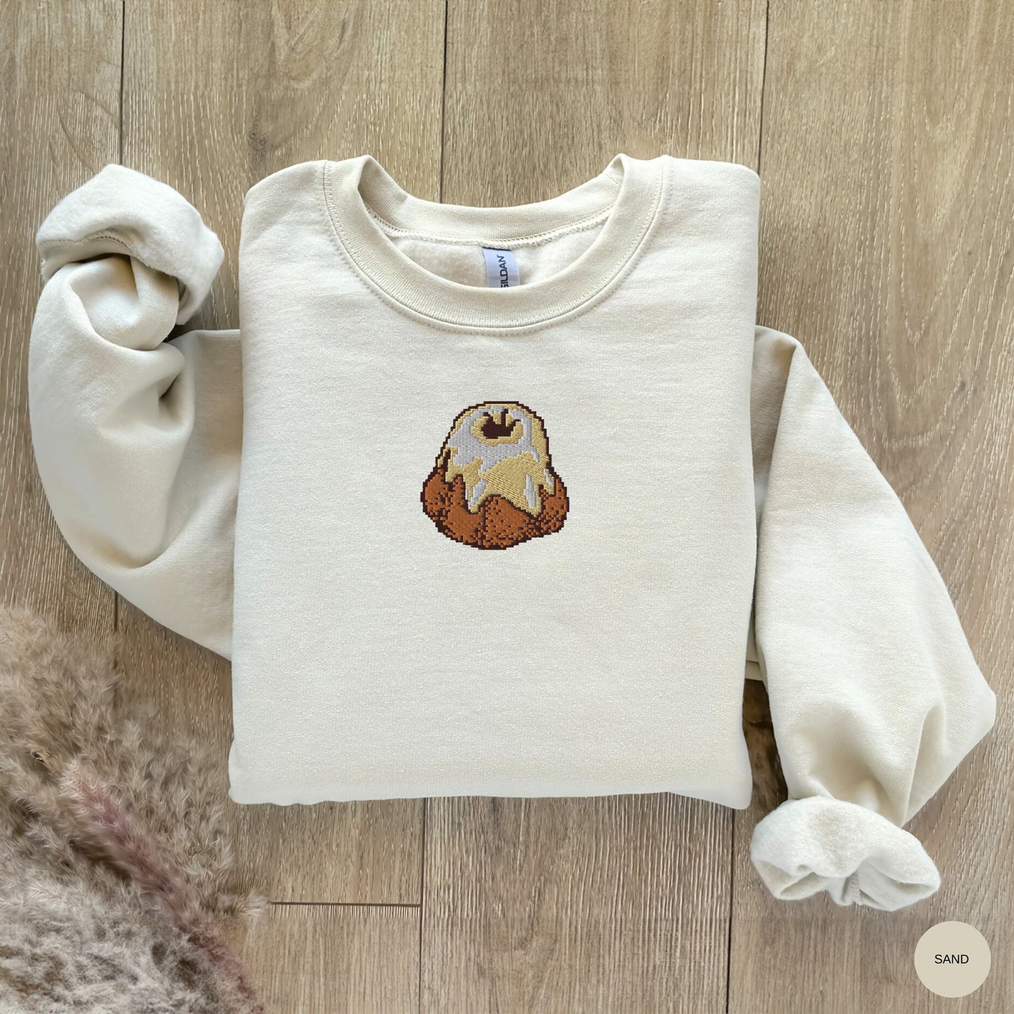 Sweet Roll Embroidered Sweatshirt