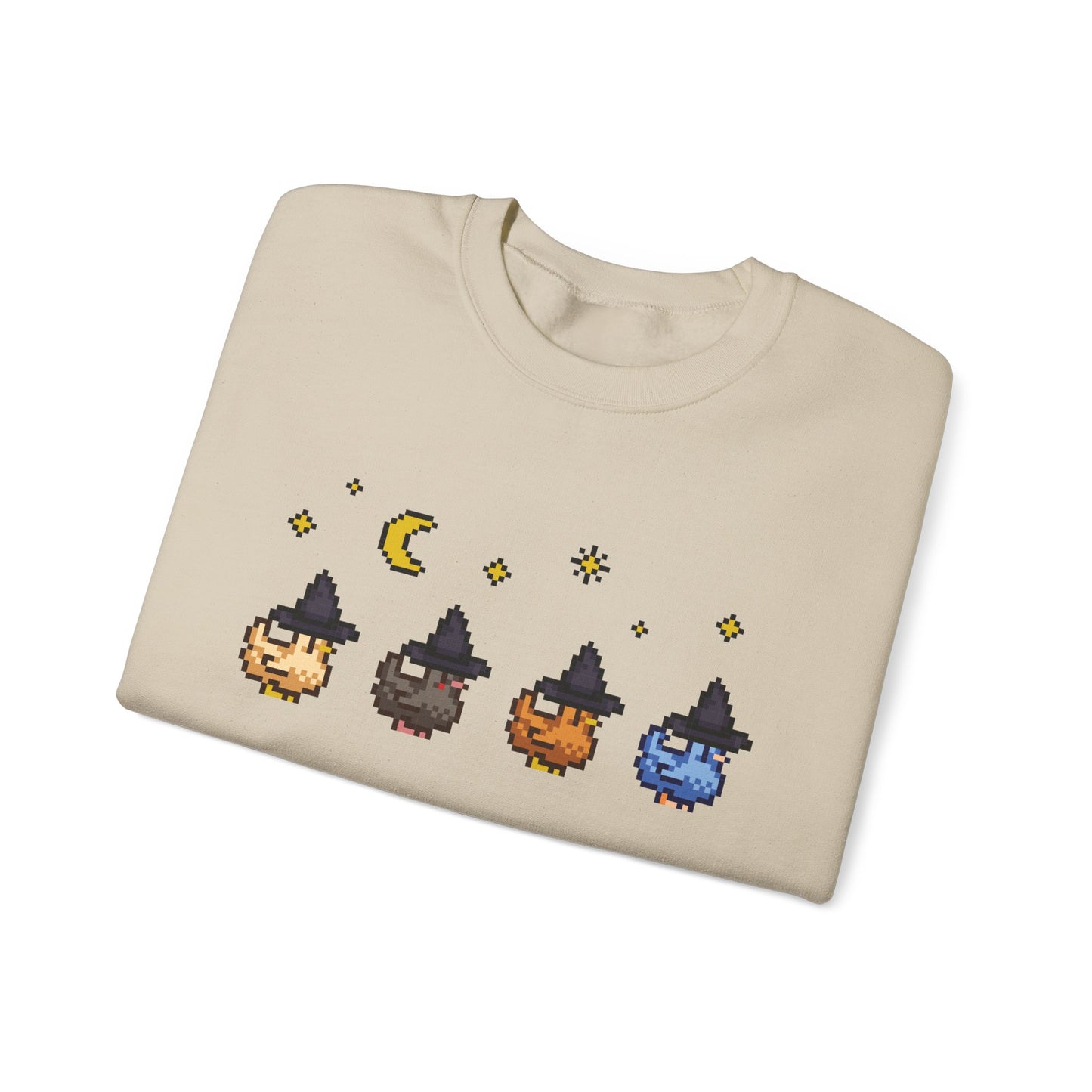 Witchy Pixel Chickens Crewneck