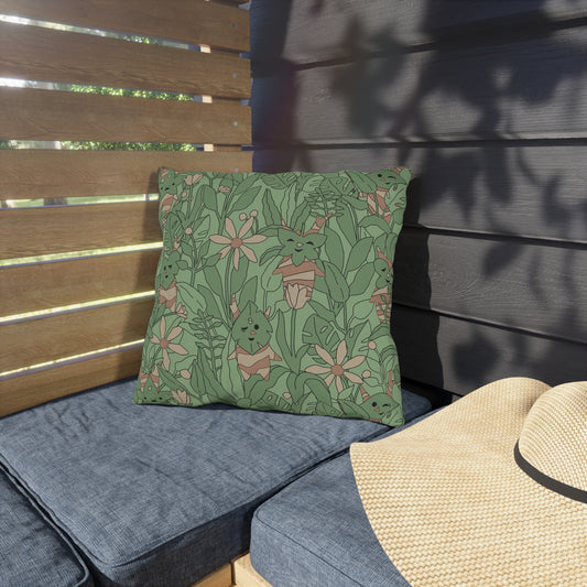 Korok in Leaves Outdoor Pillow