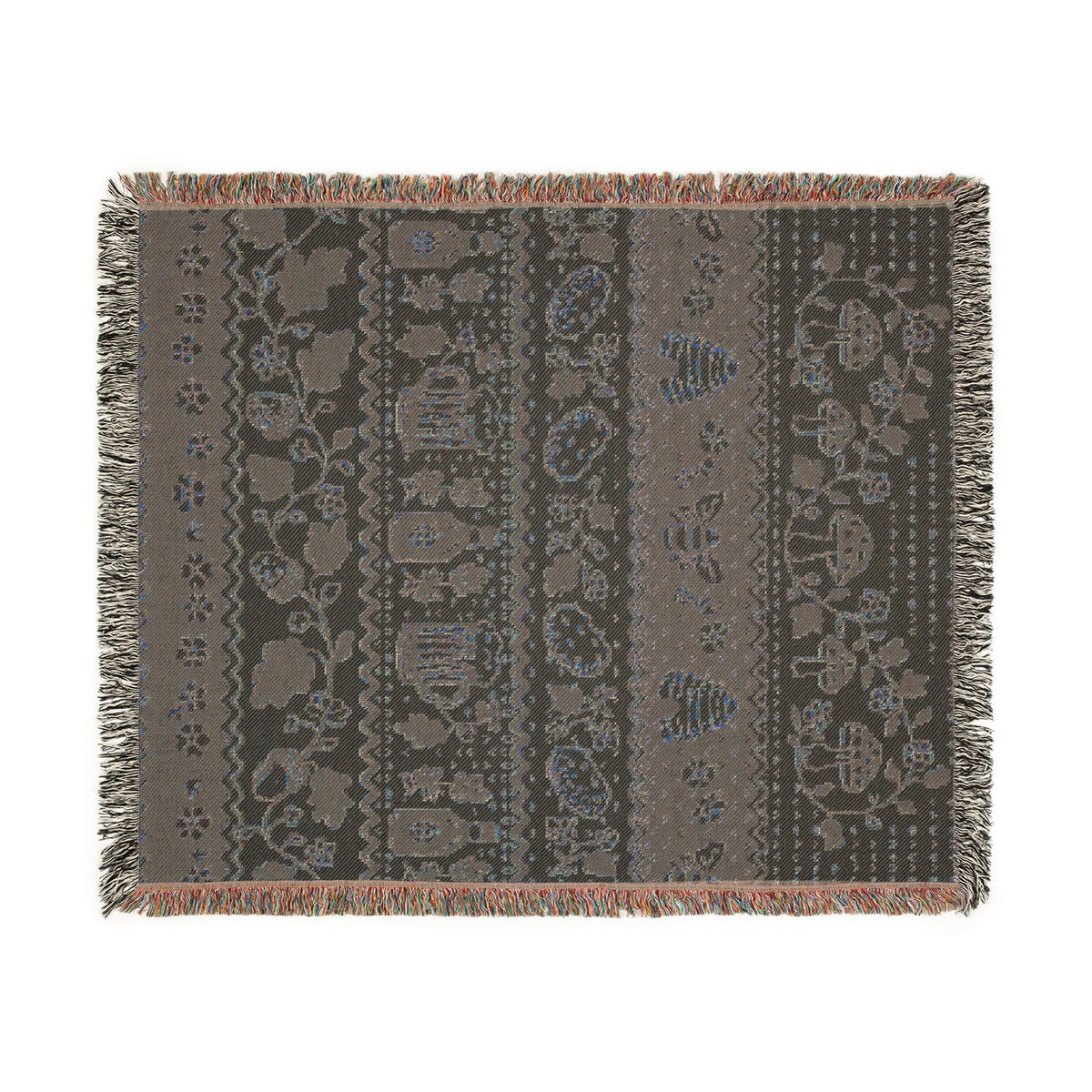 Ale and Potatoes Woven Throw | Fantasy Inspired Blanket| Nerdy Gifts | Fellowship Tapestry| Gift for Geek | Bees and Mushtrooms New Zealand