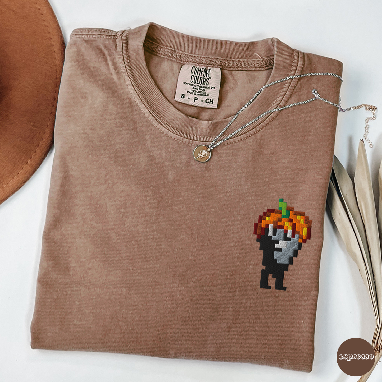Embroidered Pumpkin Hat Krobus Tee