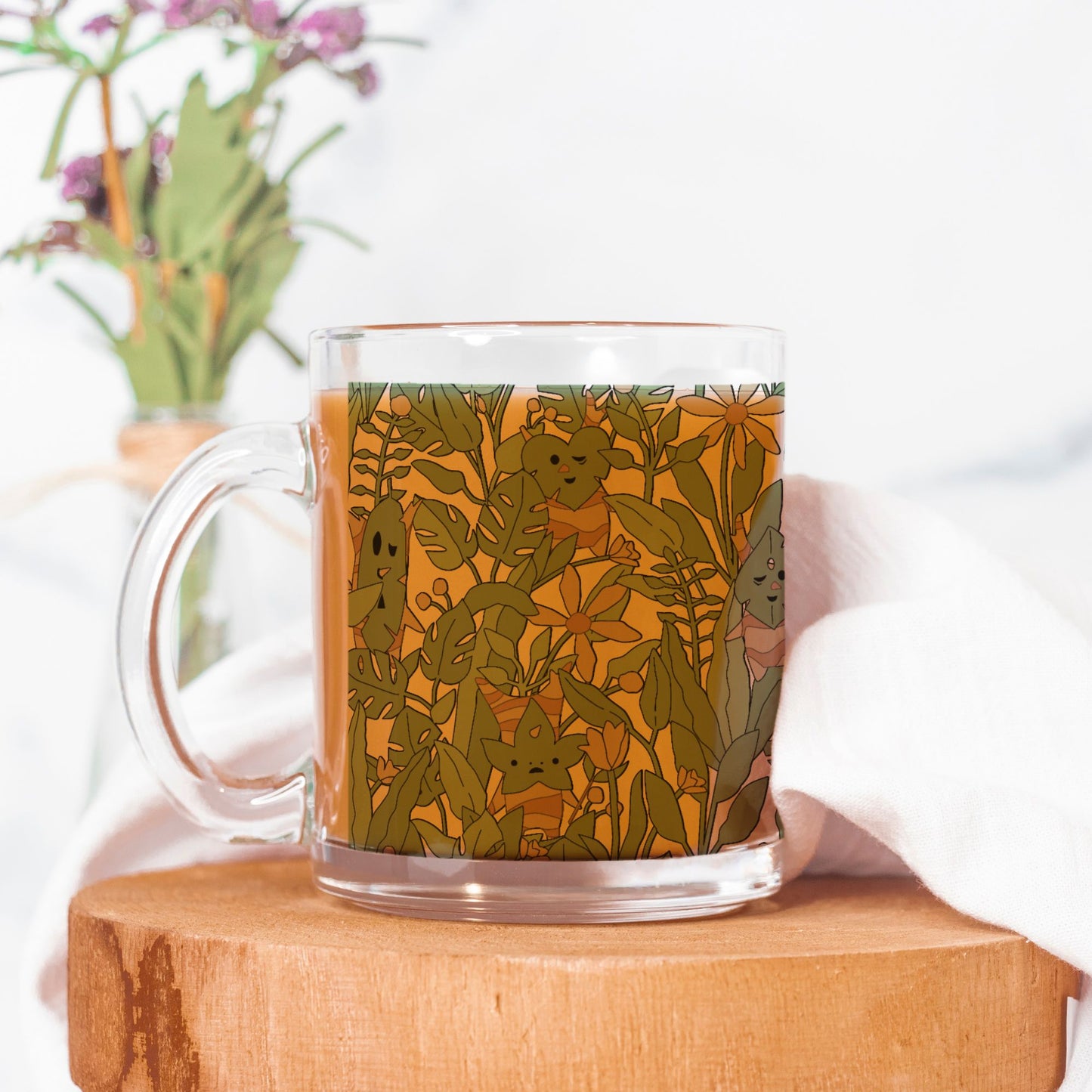 Korok Hidden in Leaves Mug Glass