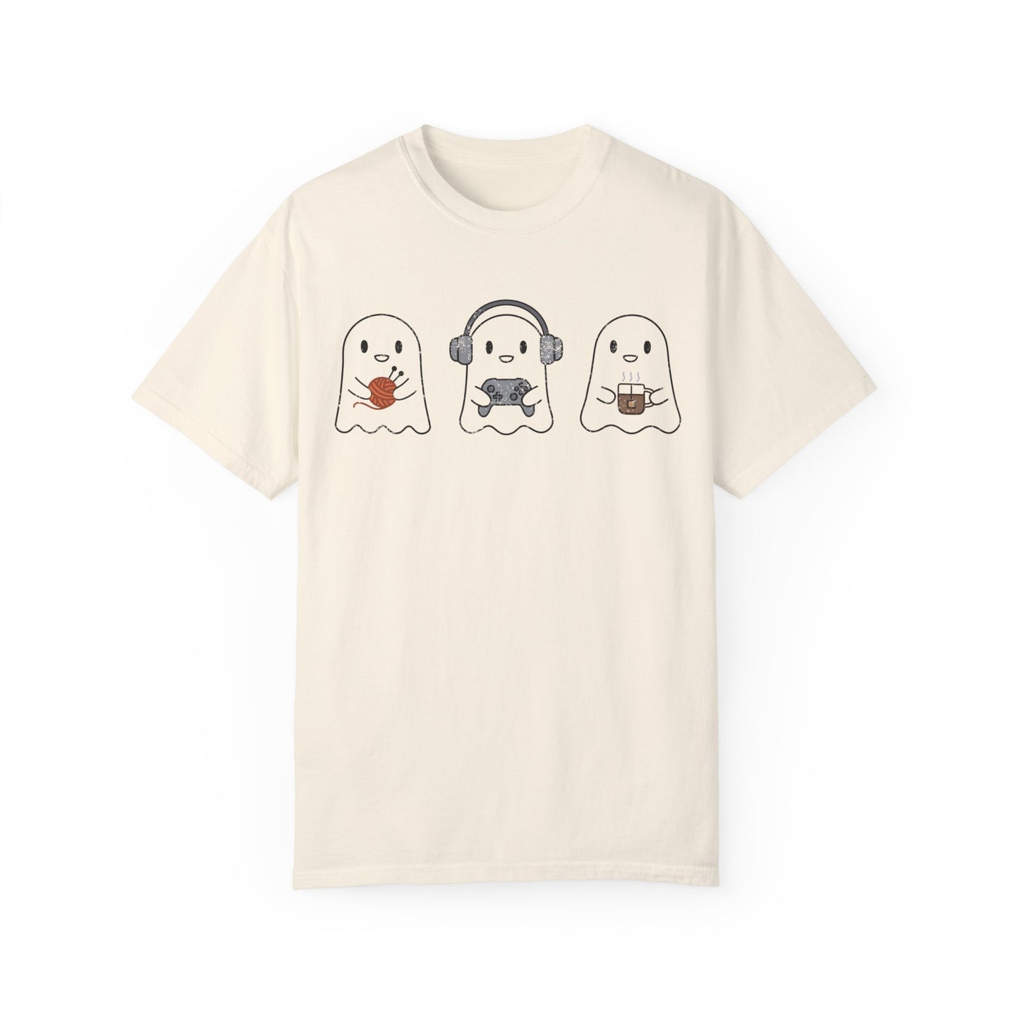 Cozy Gaming Ghosts Knitting T-Shirt