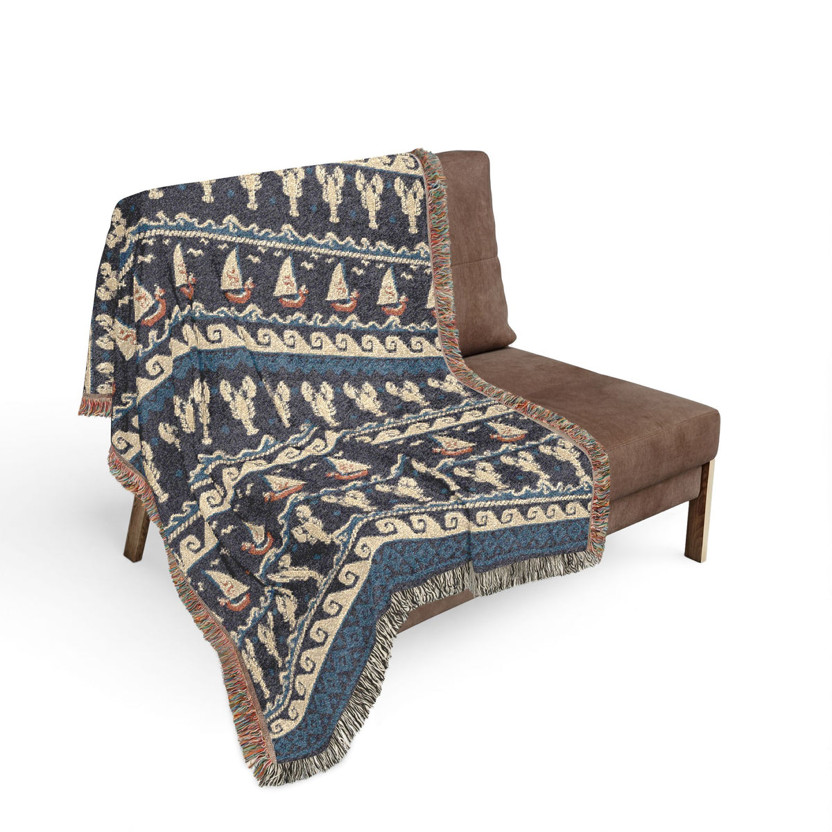 Wind and Wake Woven Tapestry Throw Blanket