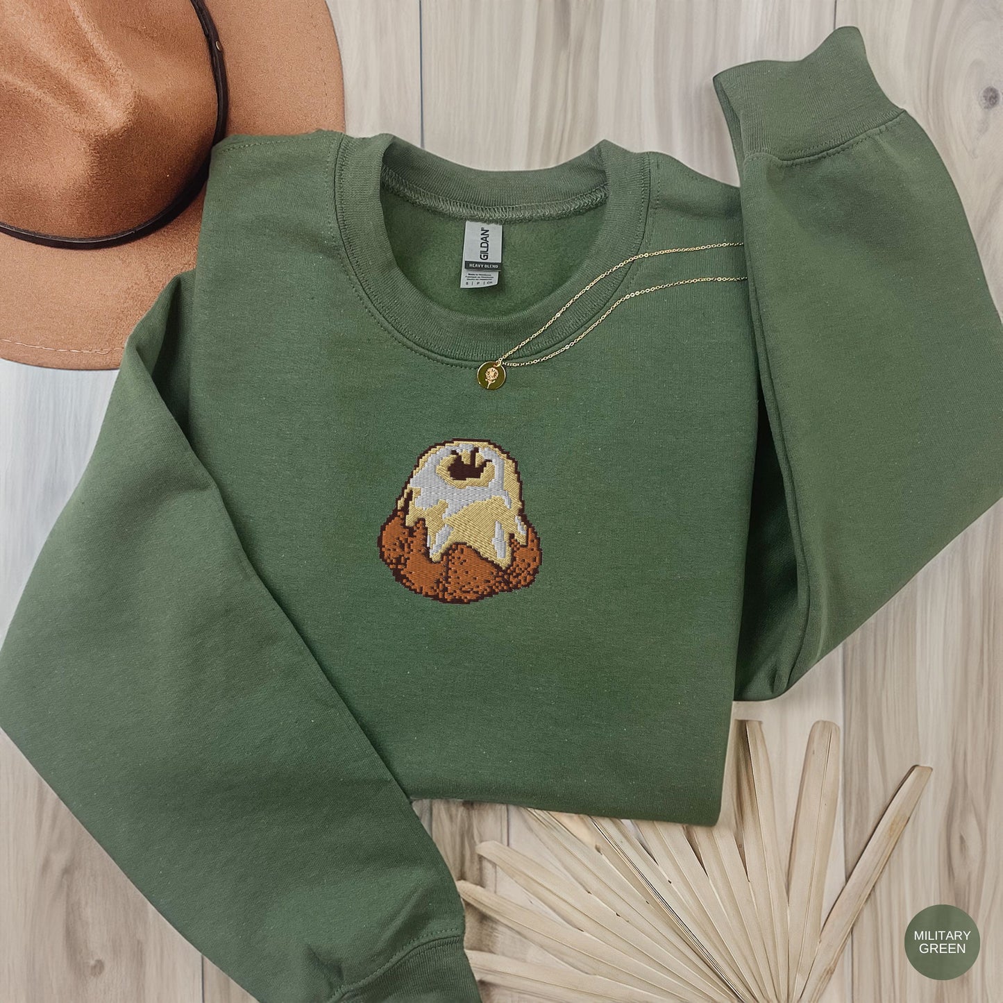 Sweet Roll Embroidered Sweatshirt