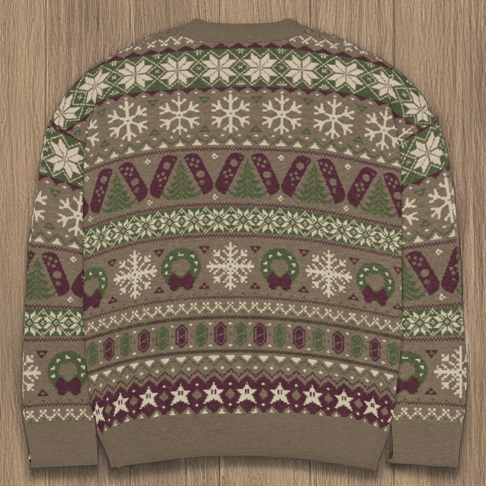 Brown Cozy Gaming Fairaisle Christmas Sweater