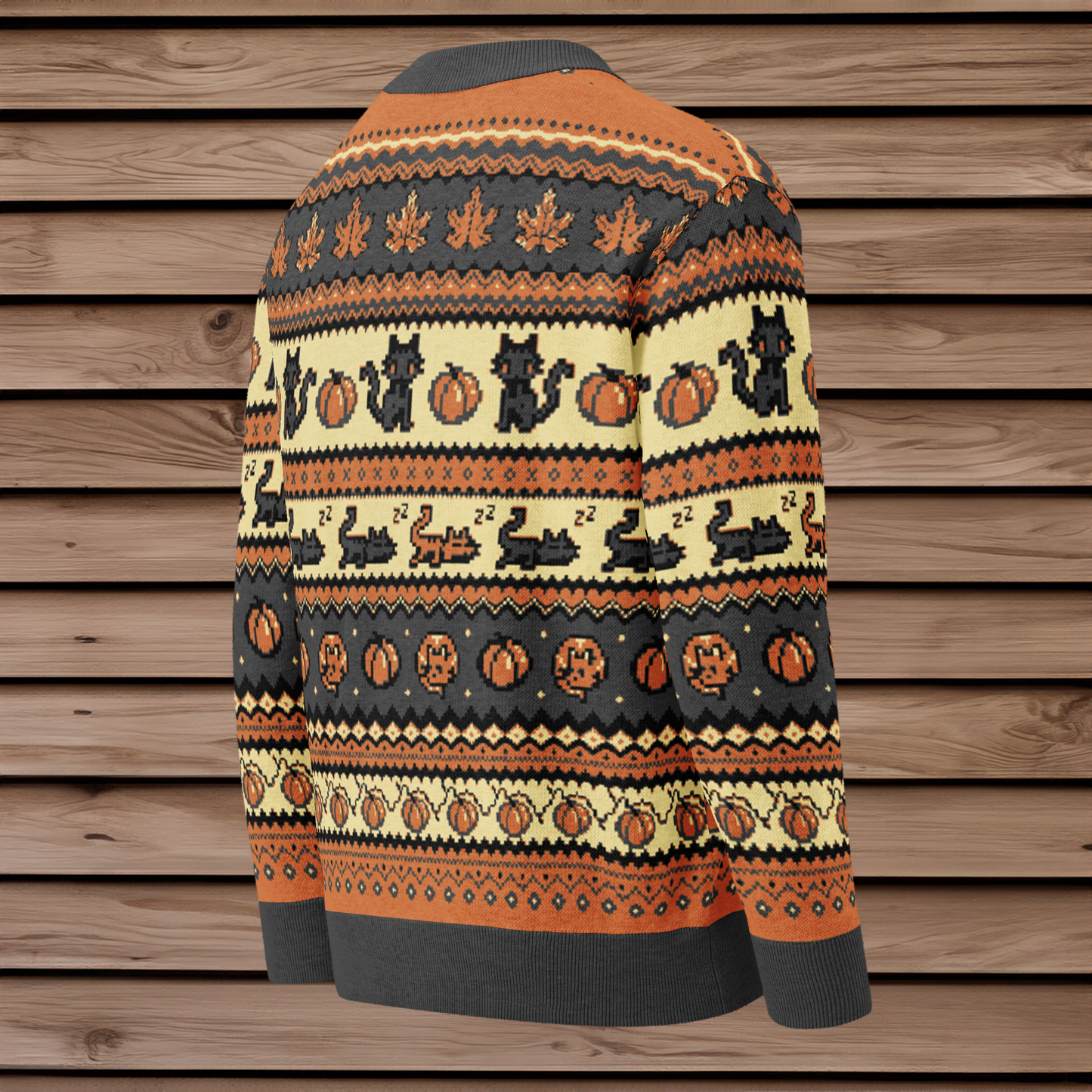 Fall Pixel Kitties Cardigan