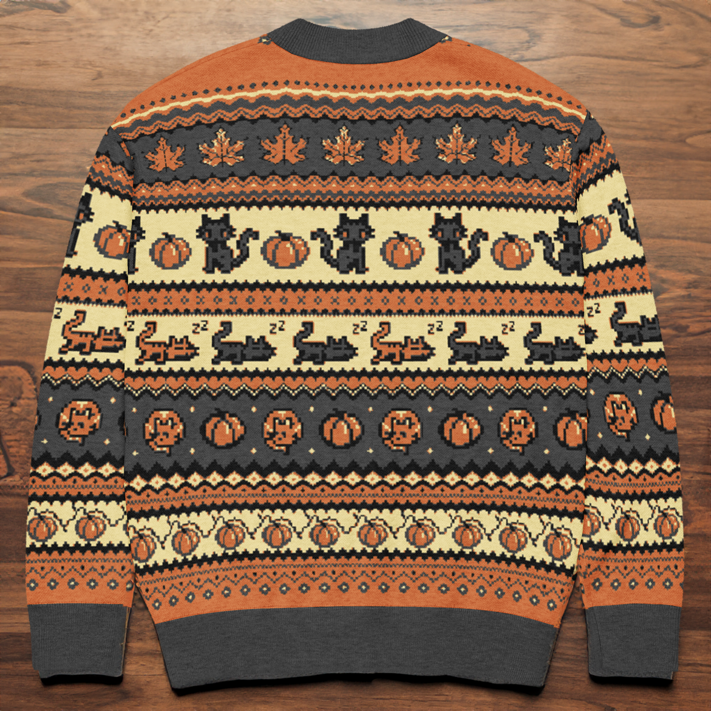 Fall Pixel Kitties Cardigan