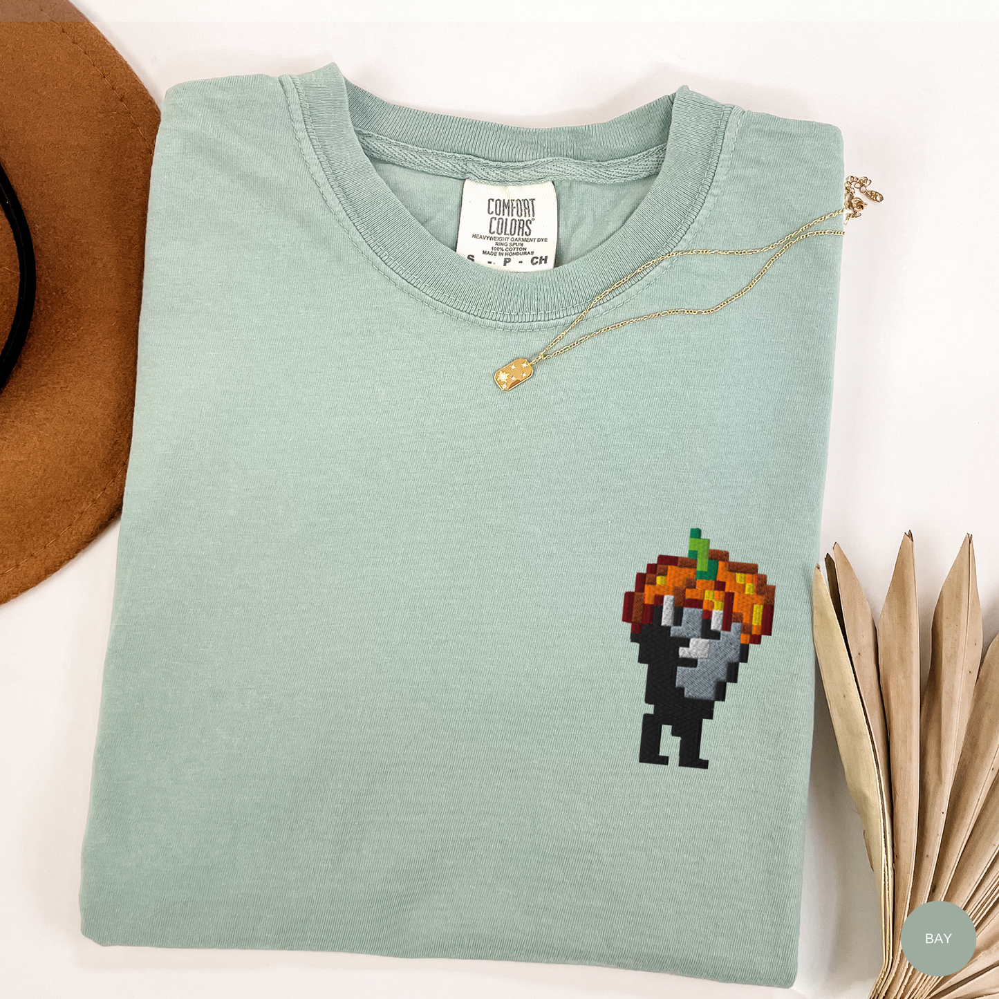 Embroidered Pumpkin Hat Krobus Tee