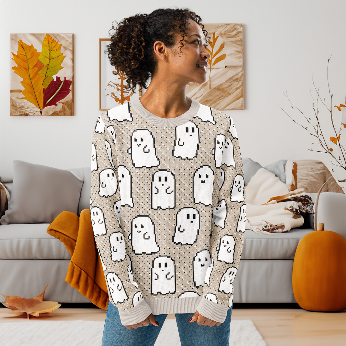 Pixel Ghostie Sweater