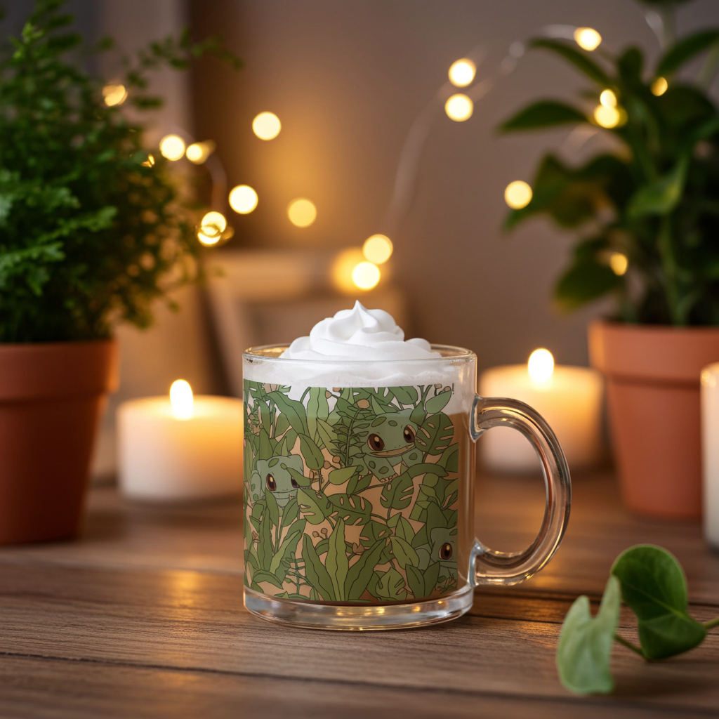 Bulbs and Leaves Mug Glass