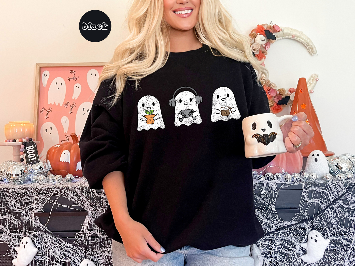 Cozy Gaming Ghosts Crewneck