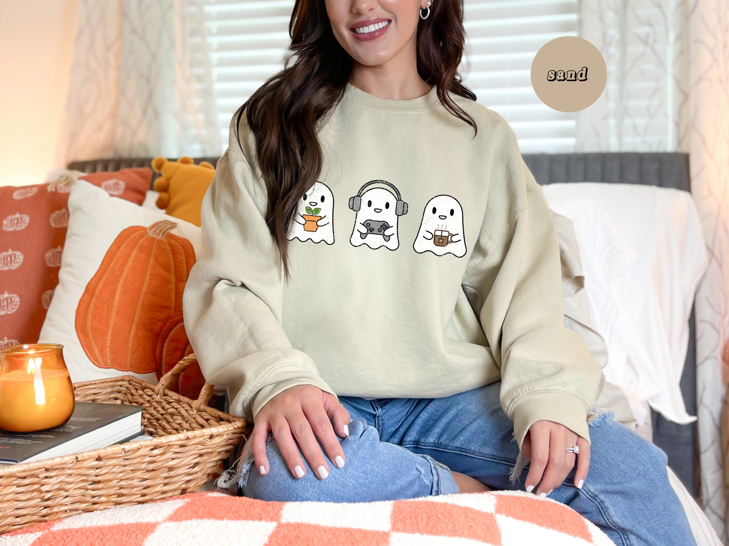 Cozy Gaming Ghosts Crewneck