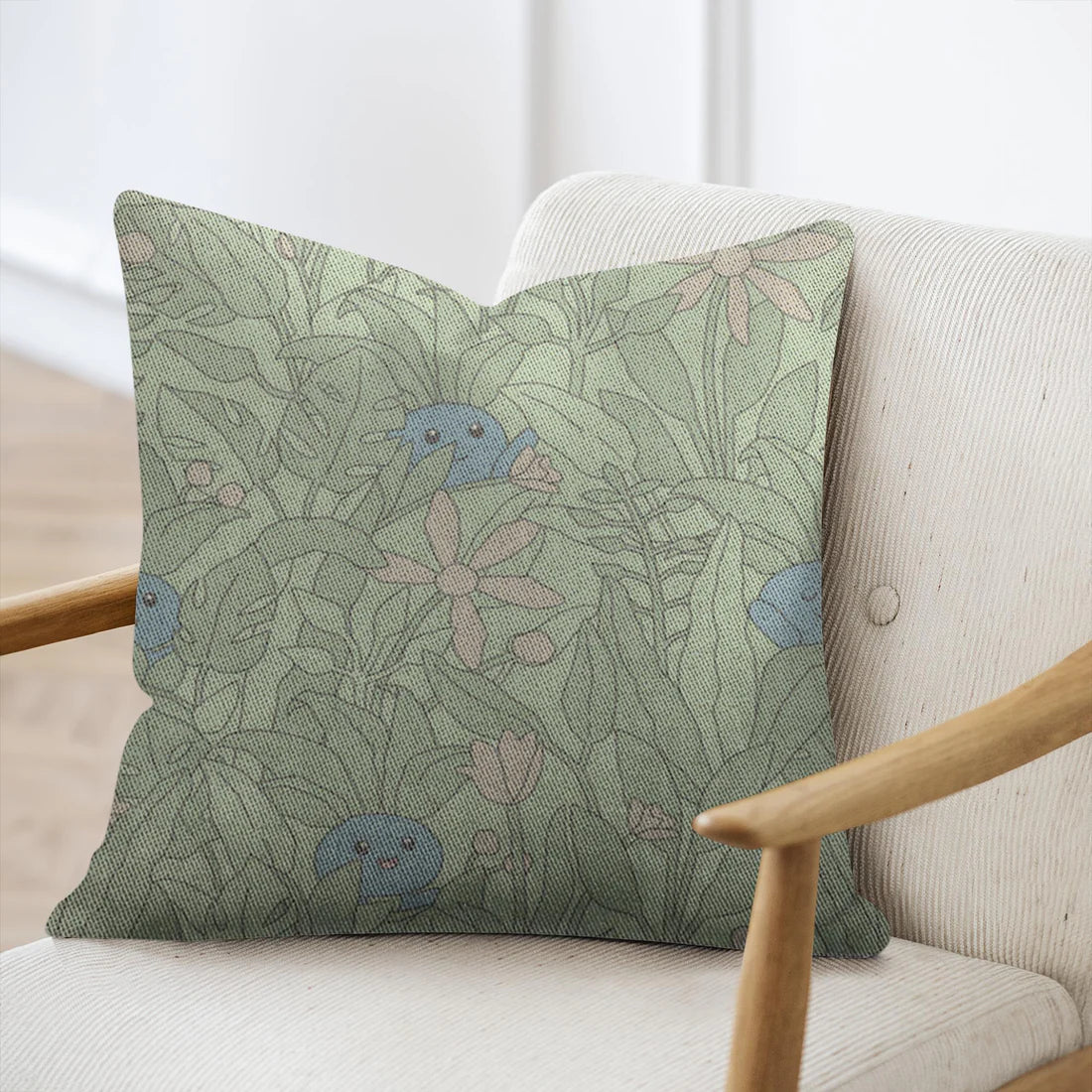Odd Leaves Woven Pillow