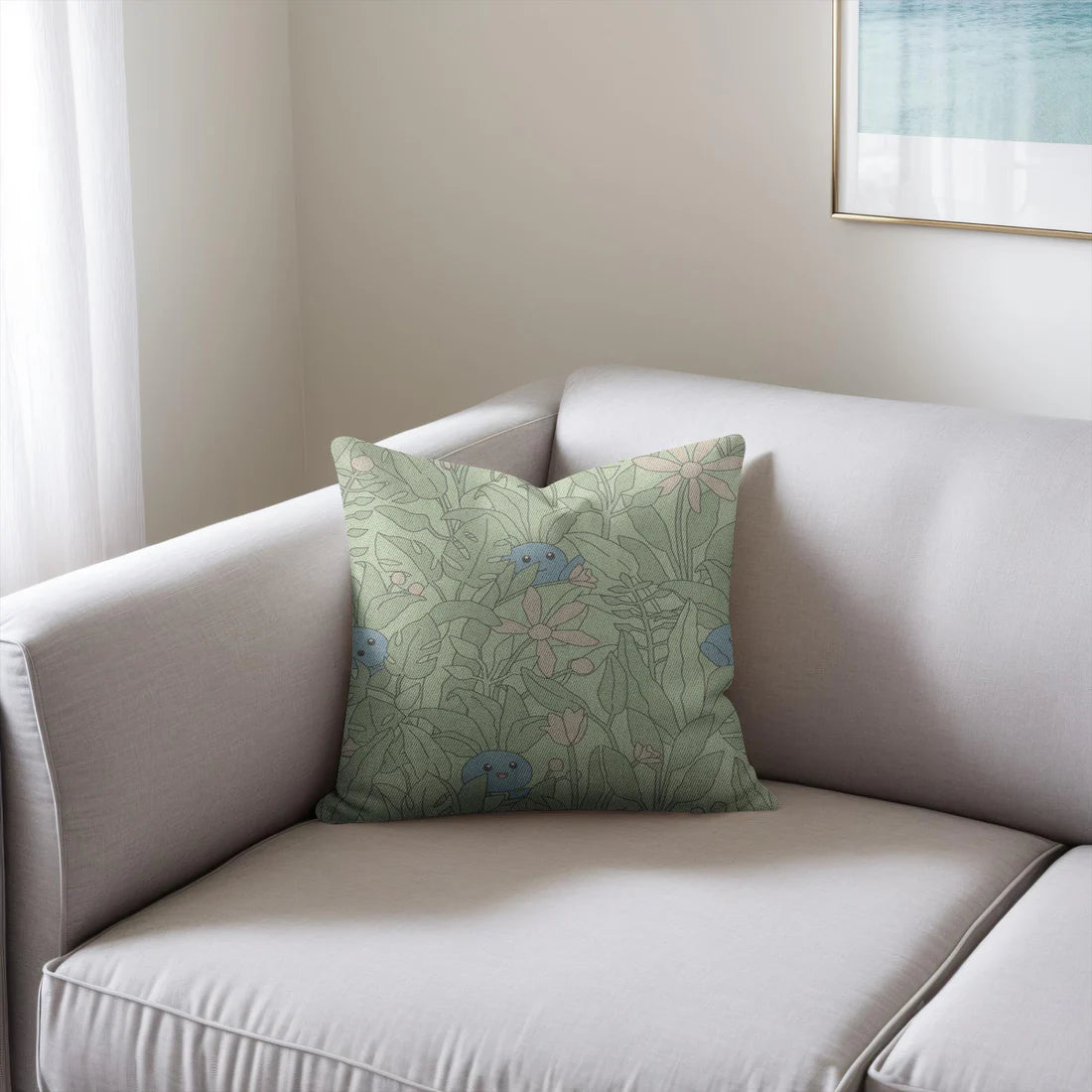 Odd Leaves Woven Pillow