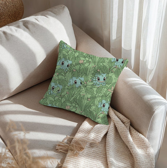 Bulbs and Leaves Woven Pillow