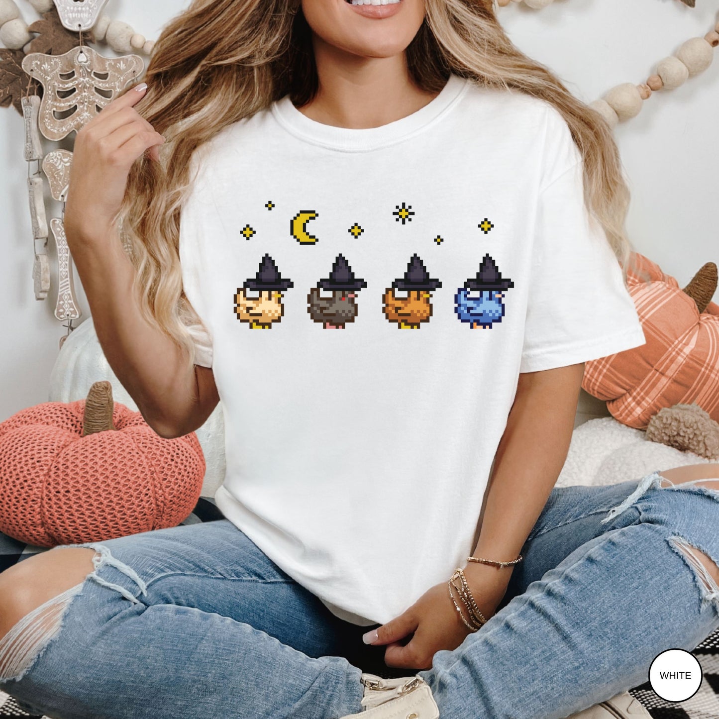 Witchy Pixel Chickens Tshirt