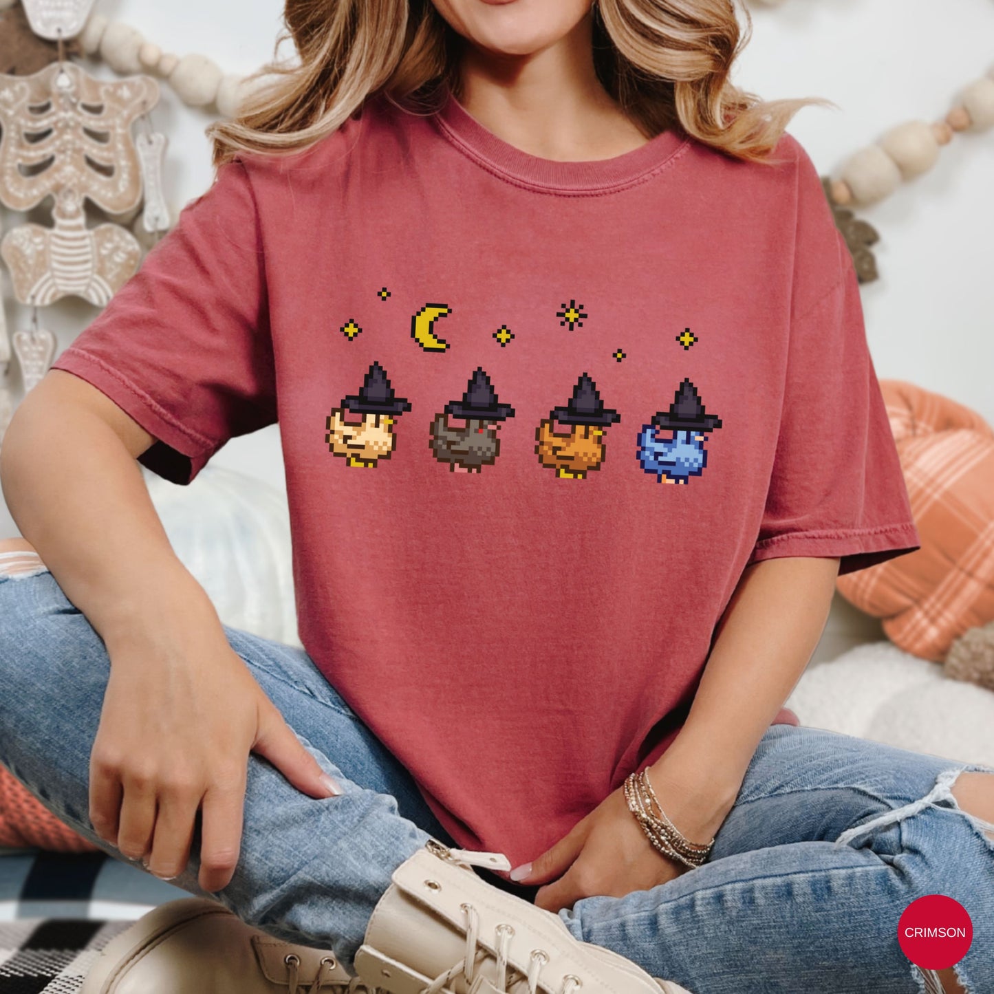 Witchy Pixel Chickens Tshirt