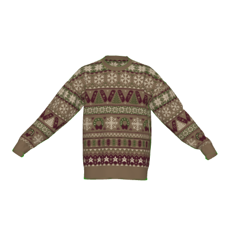 Brown Cozy Gaming Fairaisle Christmas Sweater