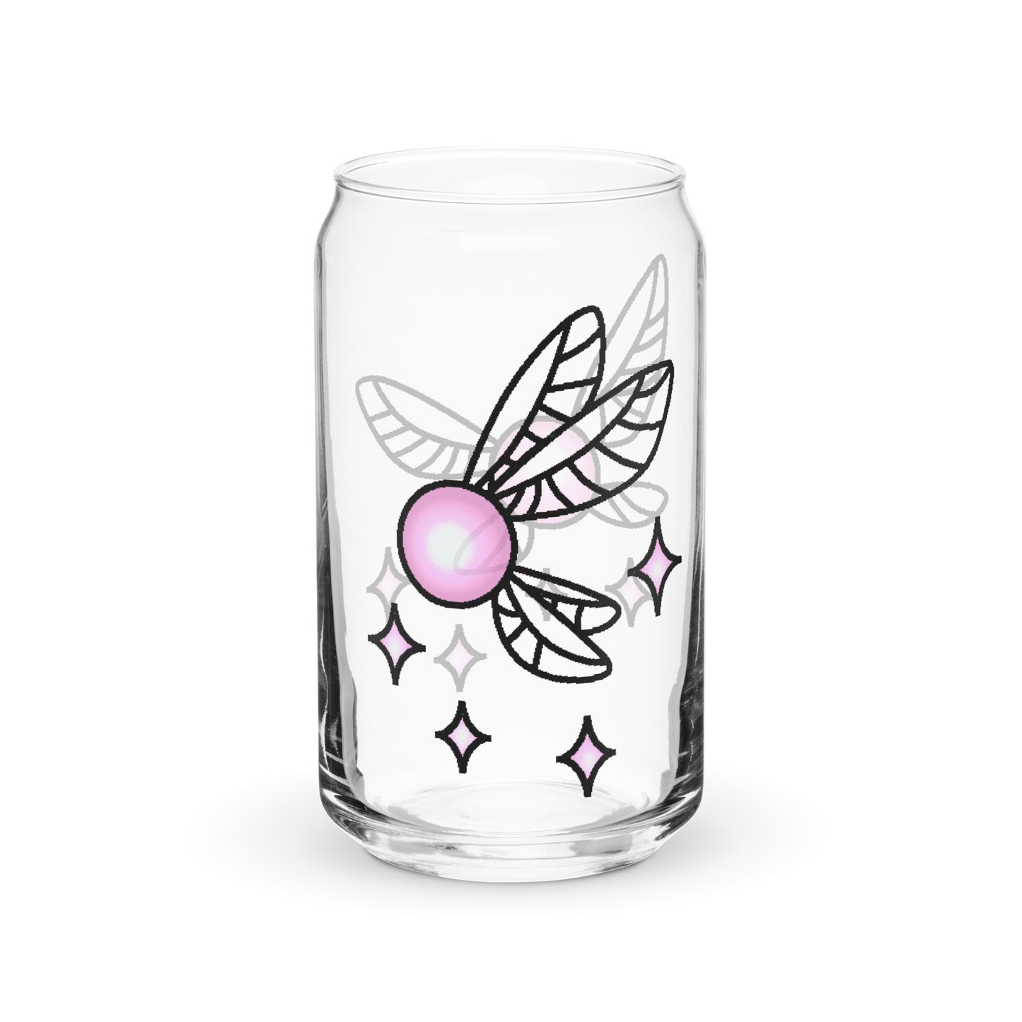 Fairy in a Bottle Can Glass
