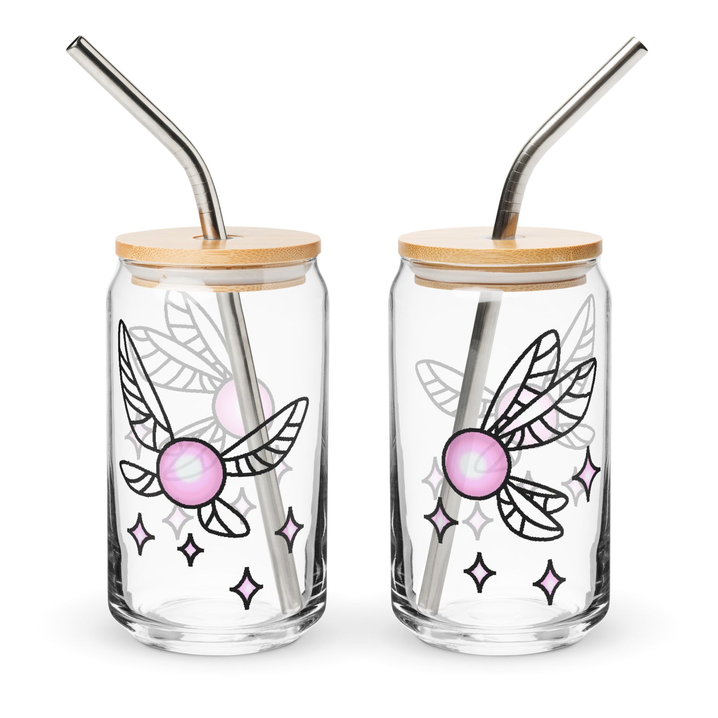 Fairy in a Bottle Can Glass