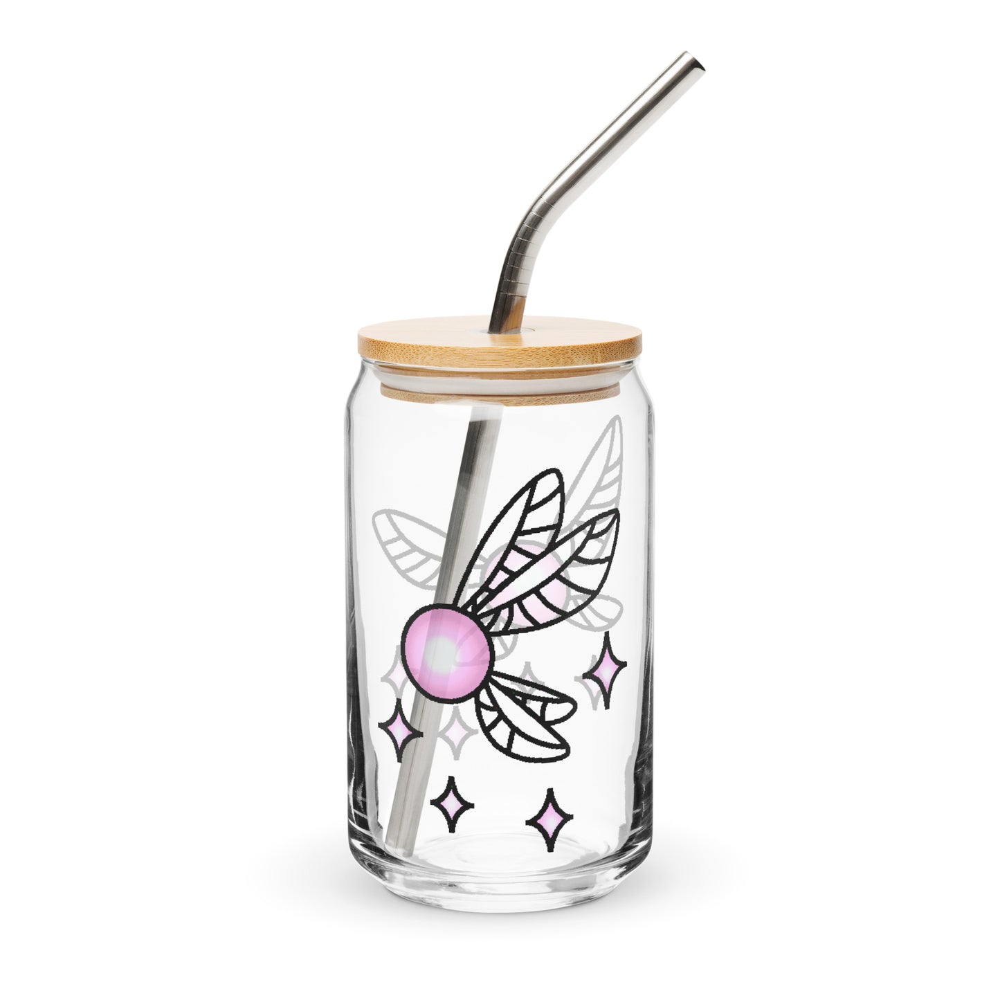 Fairy in a Bottle Can Glass