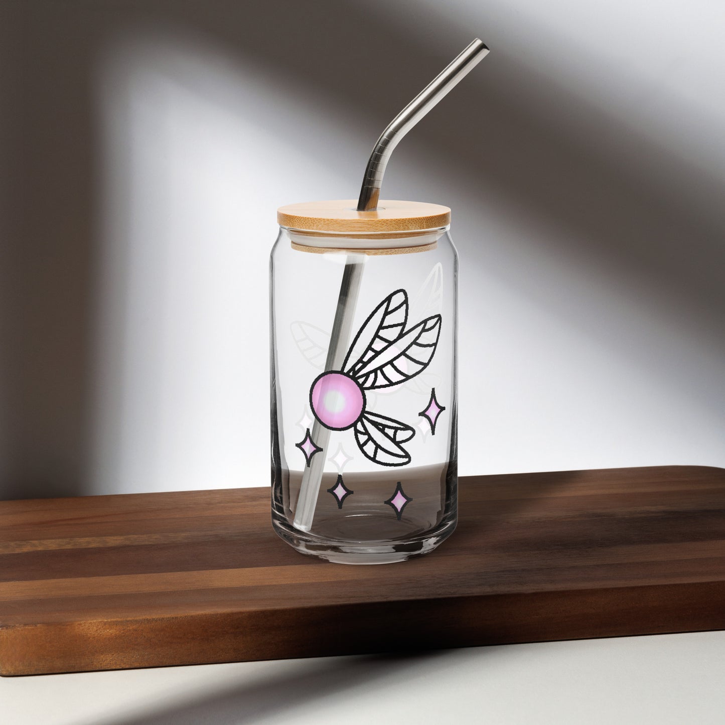 Fairy in a Bottle Can Glass