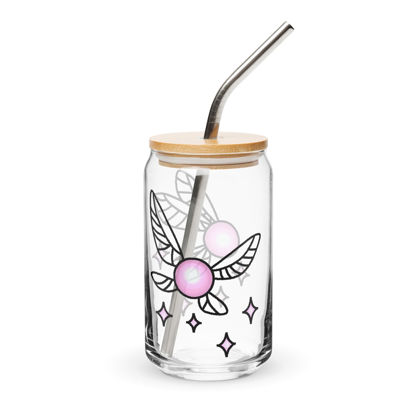 Fairy in a Bottle Can Glass
