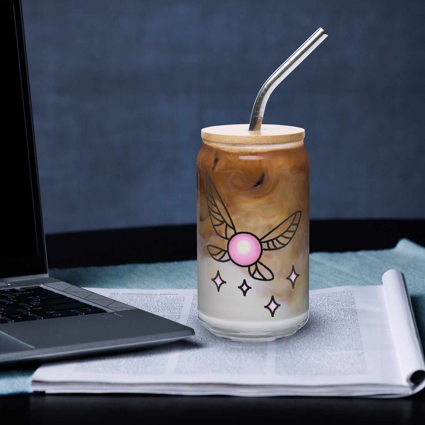 Fairy in a Bottle Can Glass