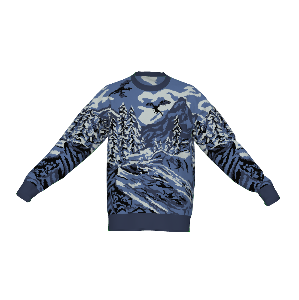 DRAGON WINTER SCENE SWEATER