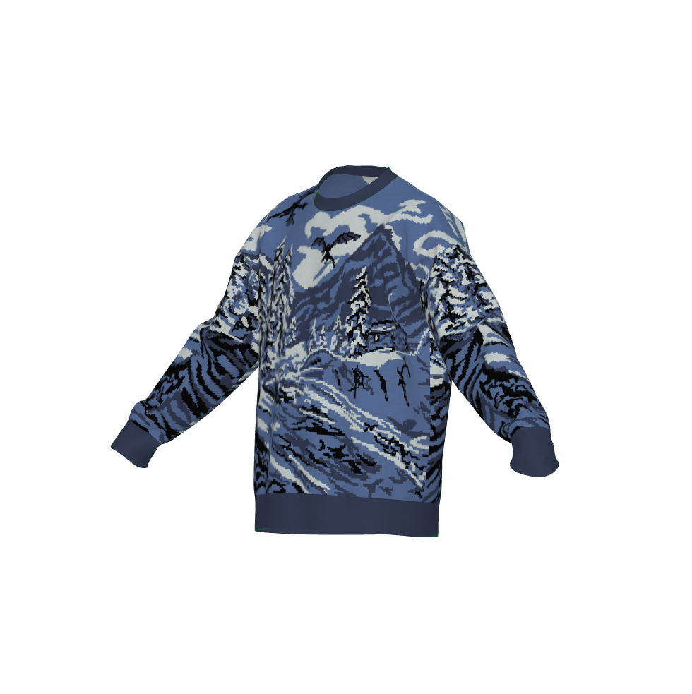 DRAGON WINTER SCENE SWEATER