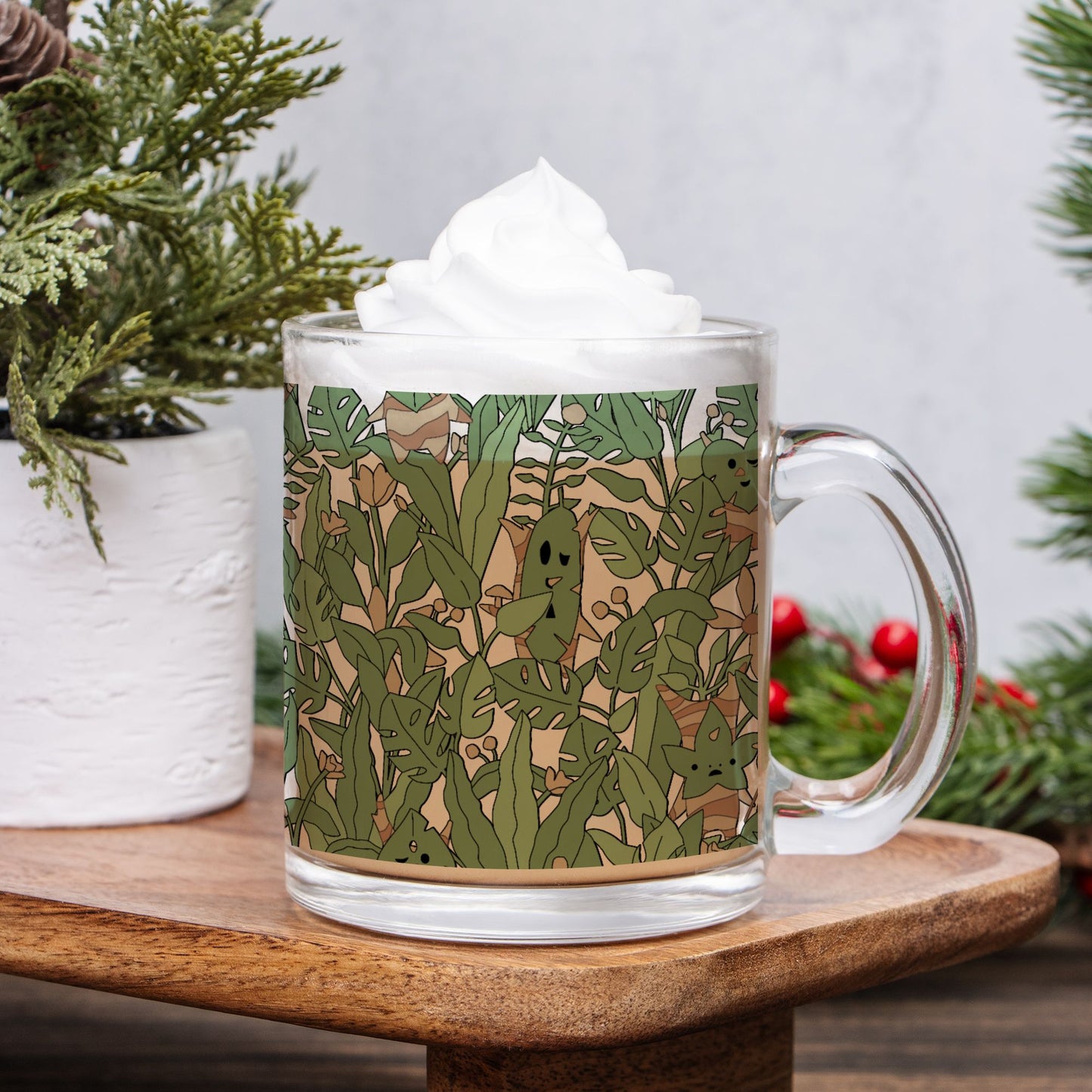 Korok Hidden in Leaves Mug Glass