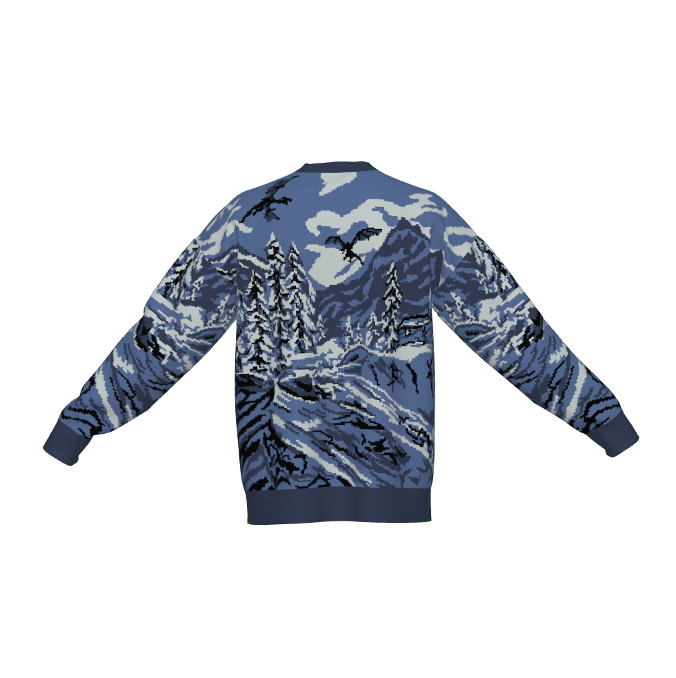 DRAGON WINTER SCENE SWEATER